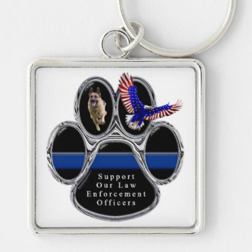 Support Law Eforcement Officers Keychain