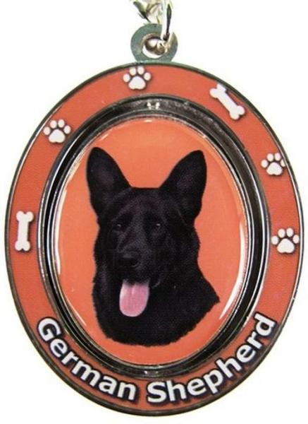 Black German Shepherd Dog Keychain